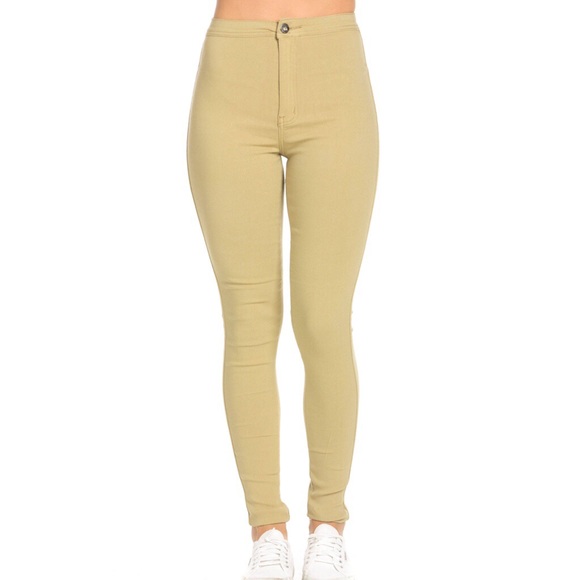 High Waist Skinny Stretchy Pants - Picture 3 of 8